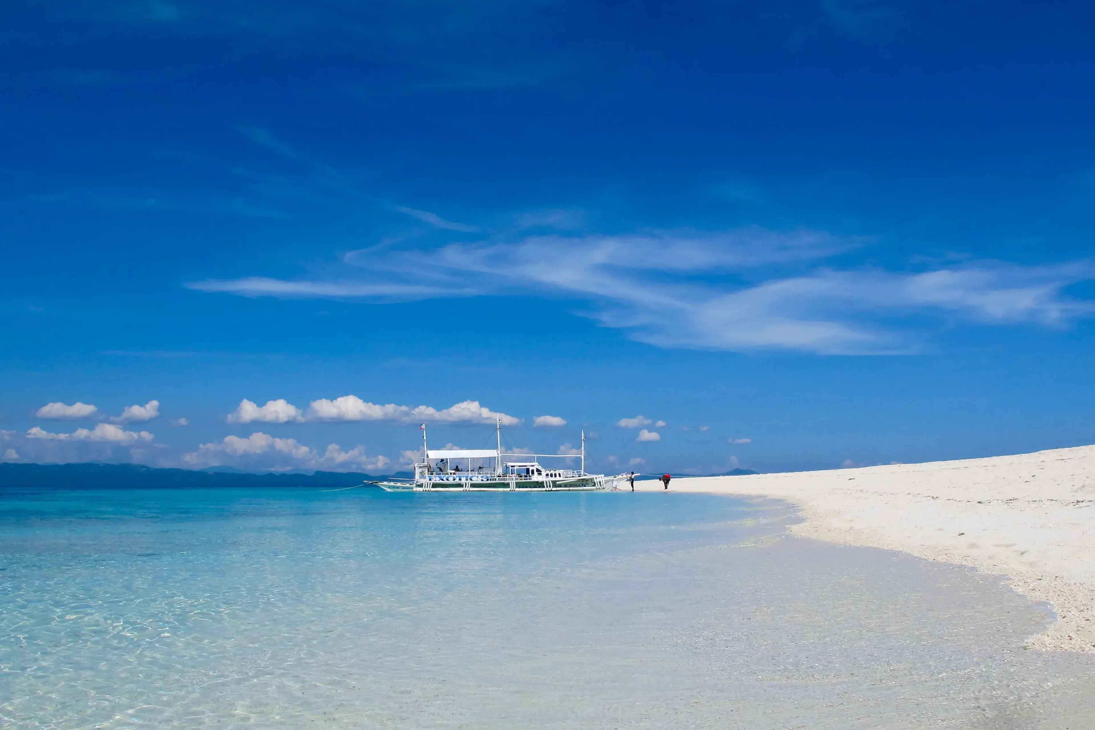 banc de sable accessible depuis malapascua