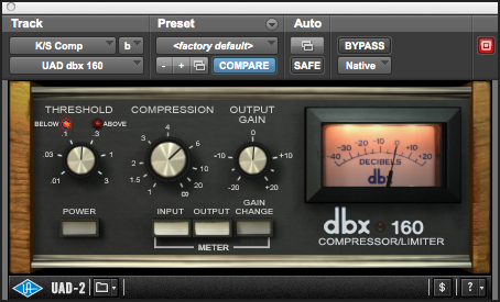 Parallel Compression Bus DBX 160 VU