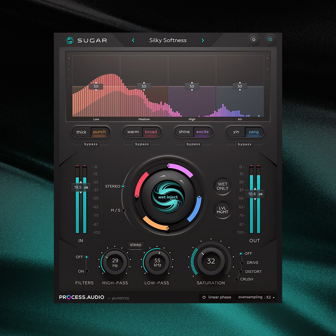 Process.Audio Sugar – Best Audio Multiband Plugins 2025 | Full-spectrum multiband harmonic enhancer for beginners & professionals
