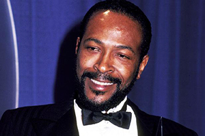 Gaye sporting a tuxedo