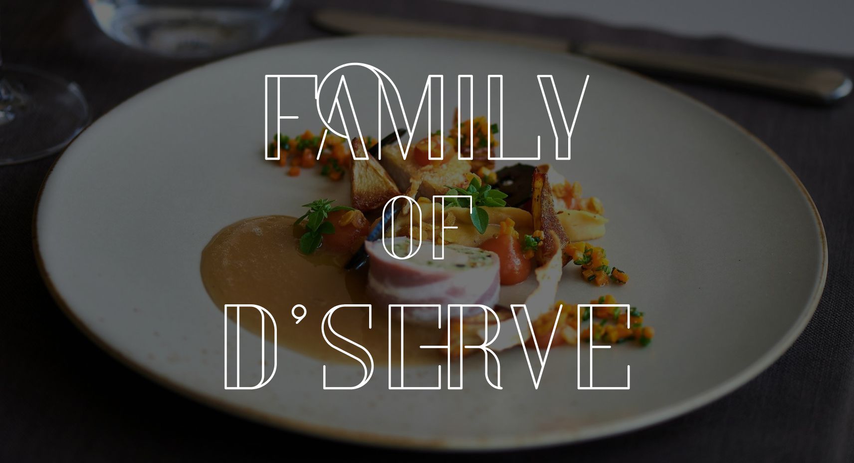 Photo of doughnuts with the words Family of D'Serve written over top