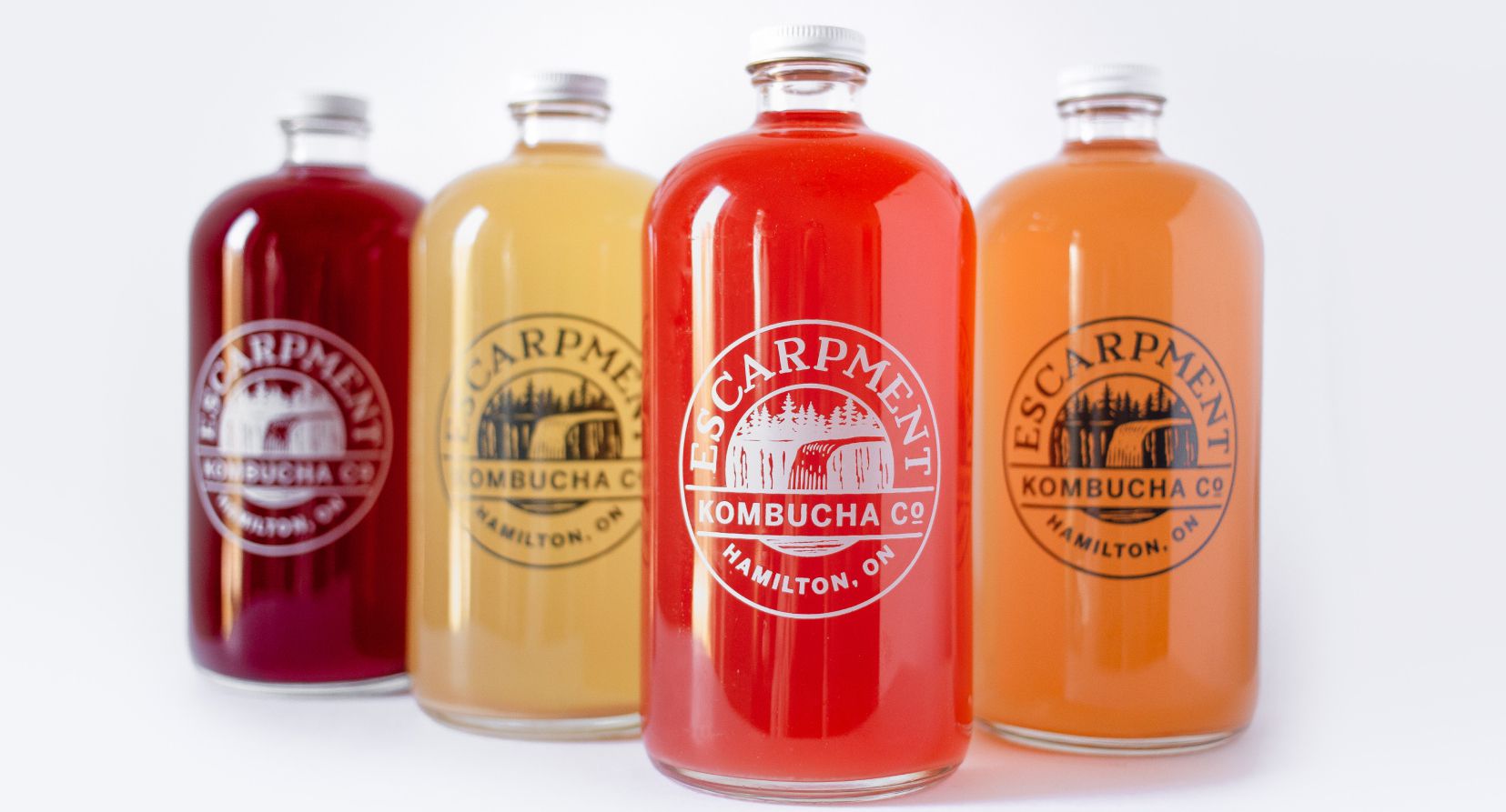 Photo of growlers from Escarpment Kombucha