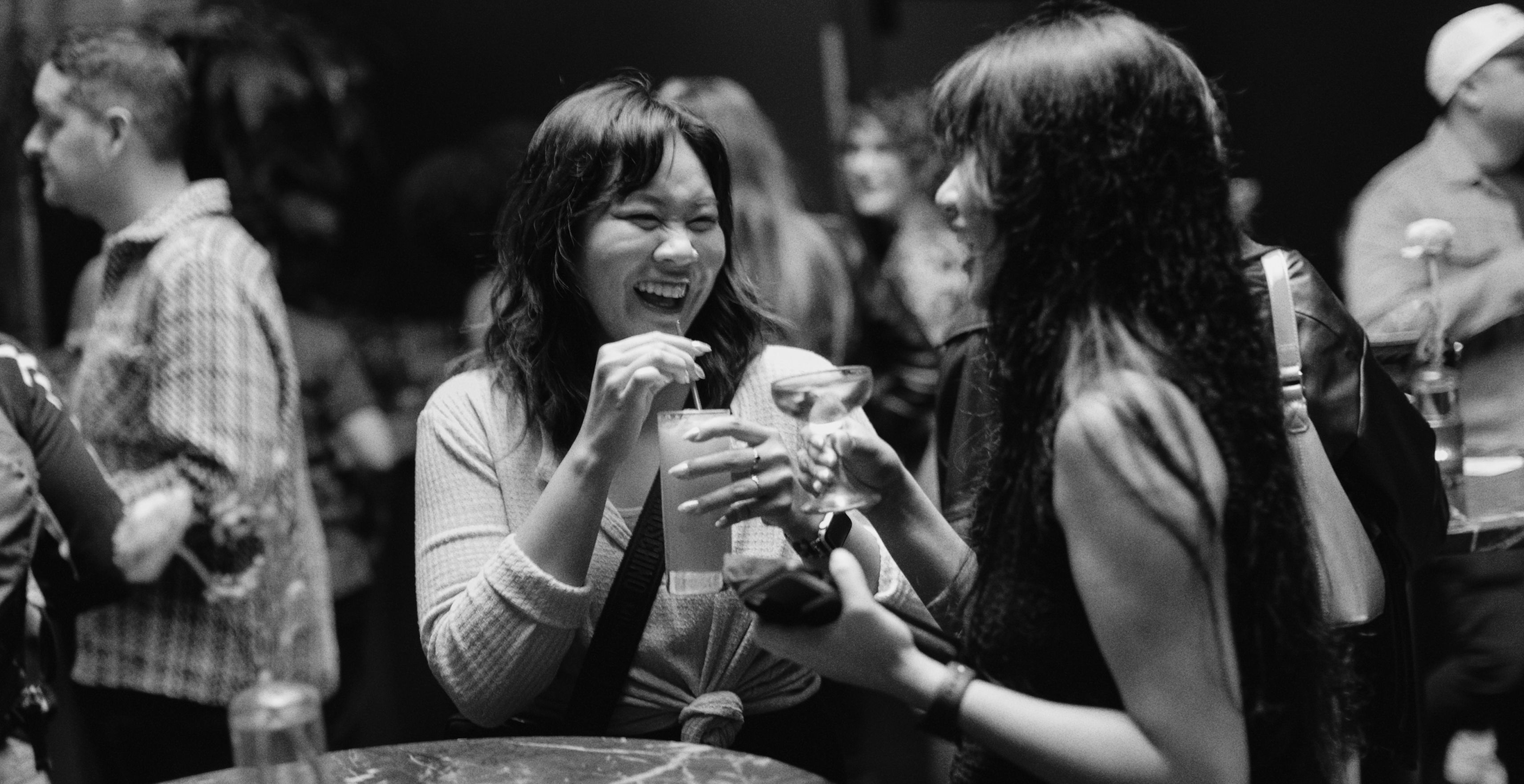 Photo of attendees hanging out at Nido Club's social party event