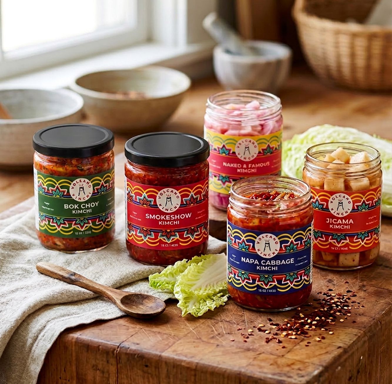 Volcano Kimchi ferments and products