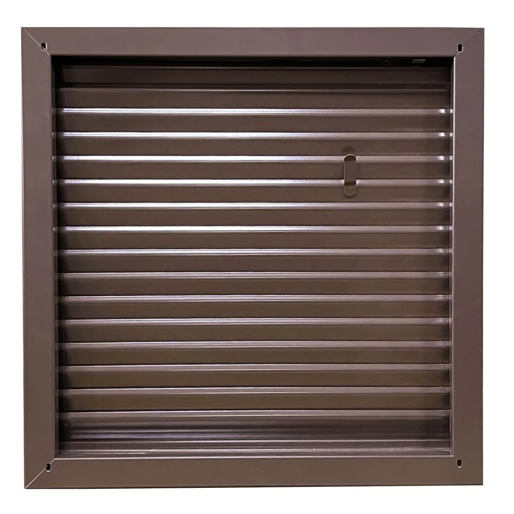 1900A fire-rated door louver in bronze, with horizontal Z blades and an adjusting tab near the top
