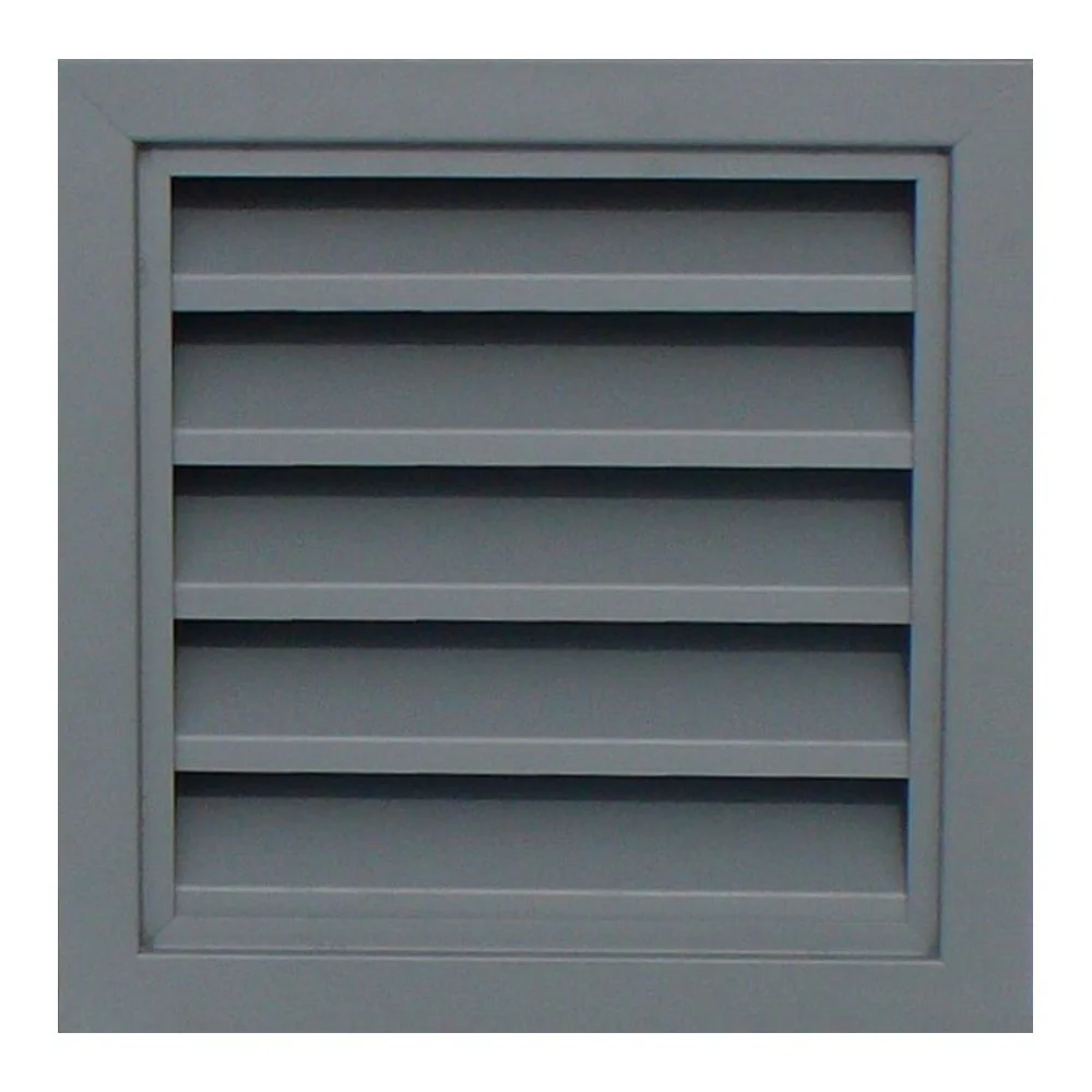 900FPL exterior door louver in gray, with wide horizontal Z blades