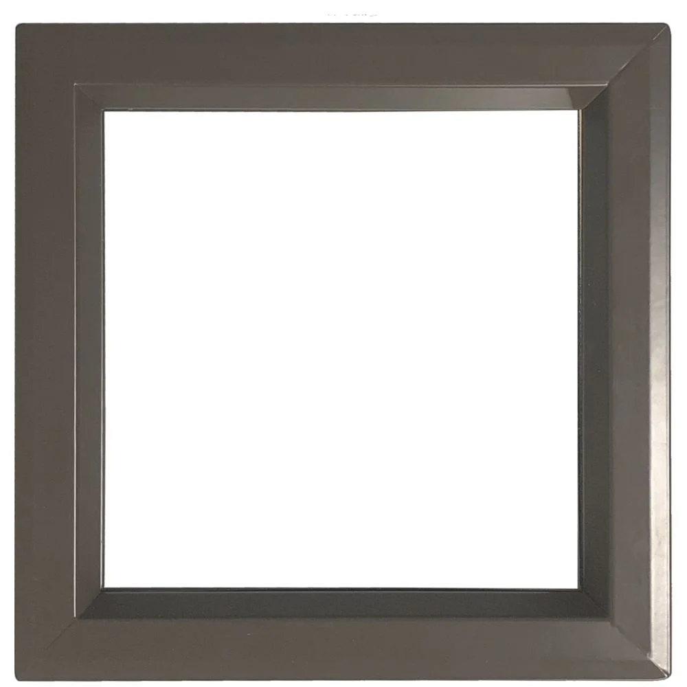 VSLH Slimline vision lite frame in mineral bronze, seen from the front, square with a narrow beveled trim