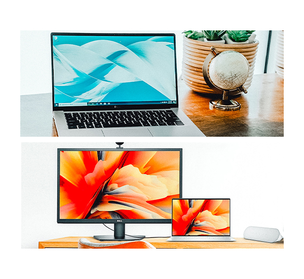 laptop and desktop