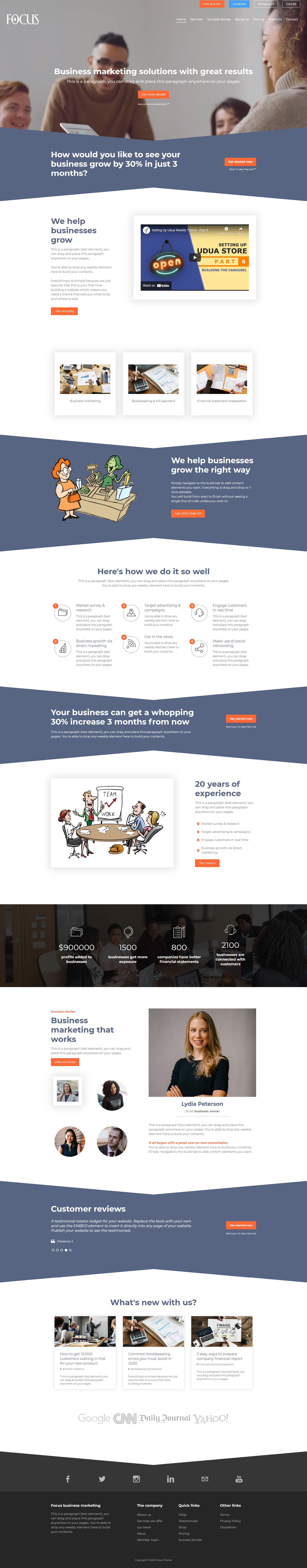 Focus weebly themes for business websites