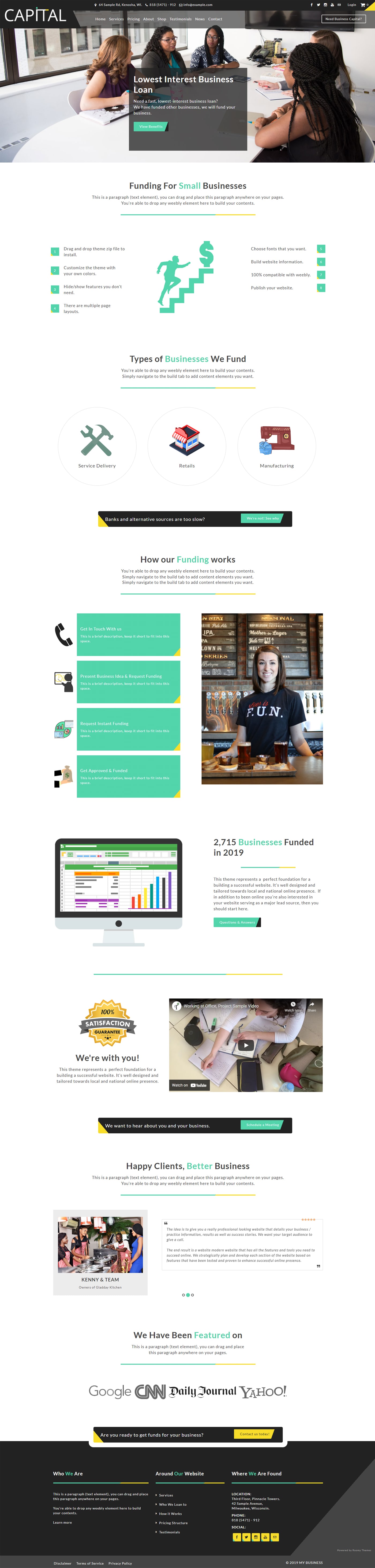 Capital weebly template for small business website