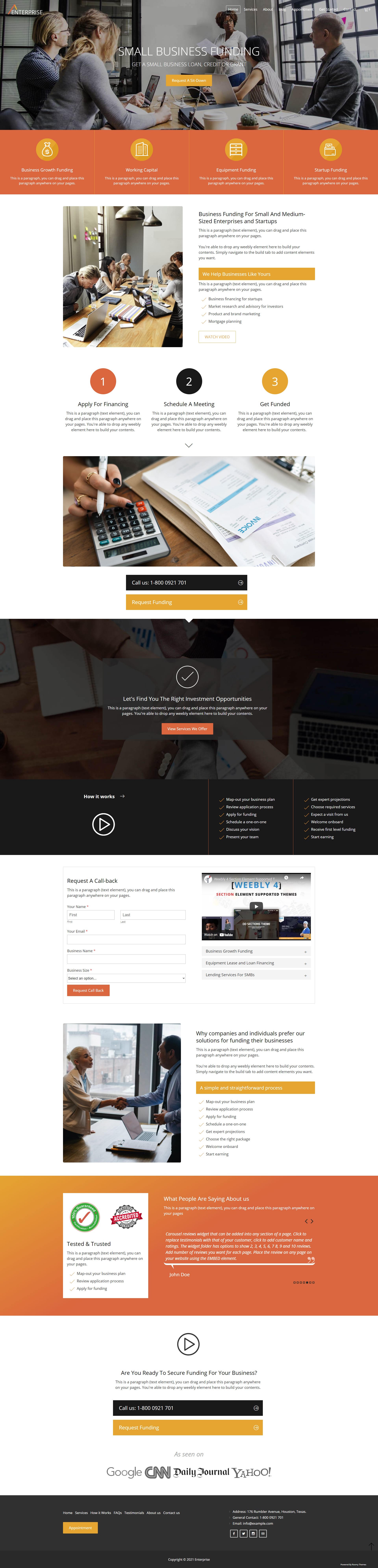 Enterprise website template for business and small firm website design