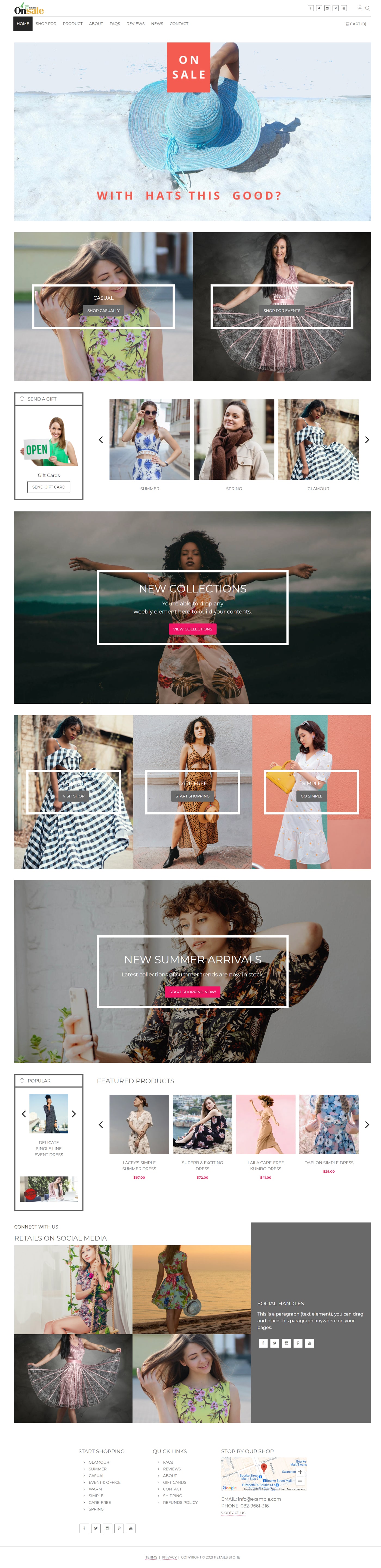 Retails template - e-commerce Weebly theme for online store websites