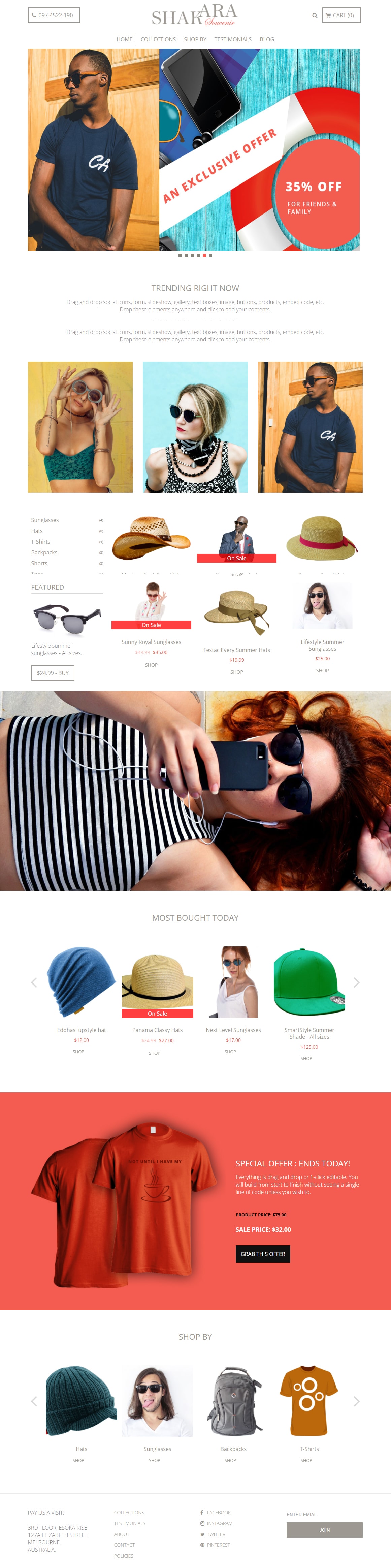 souvenir template - e-commerce theme