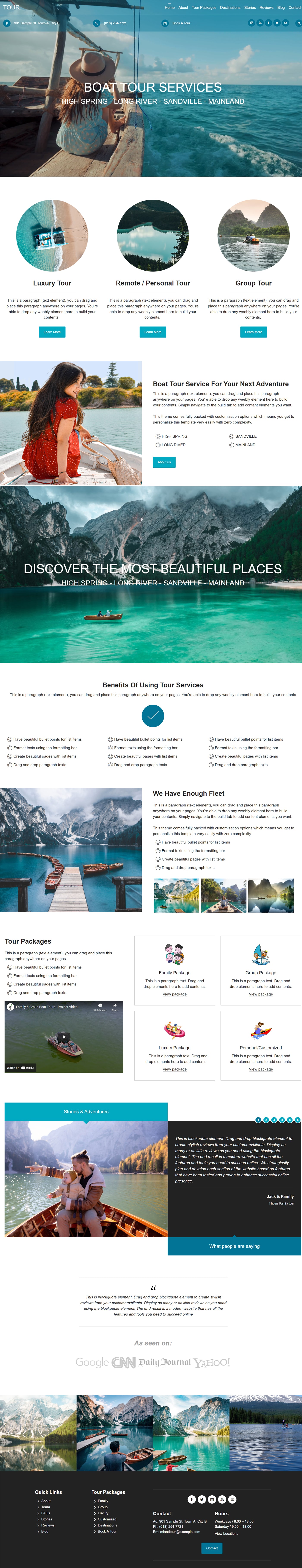 Tour Theme for weebly travel and tourism websites, sevice and business website template