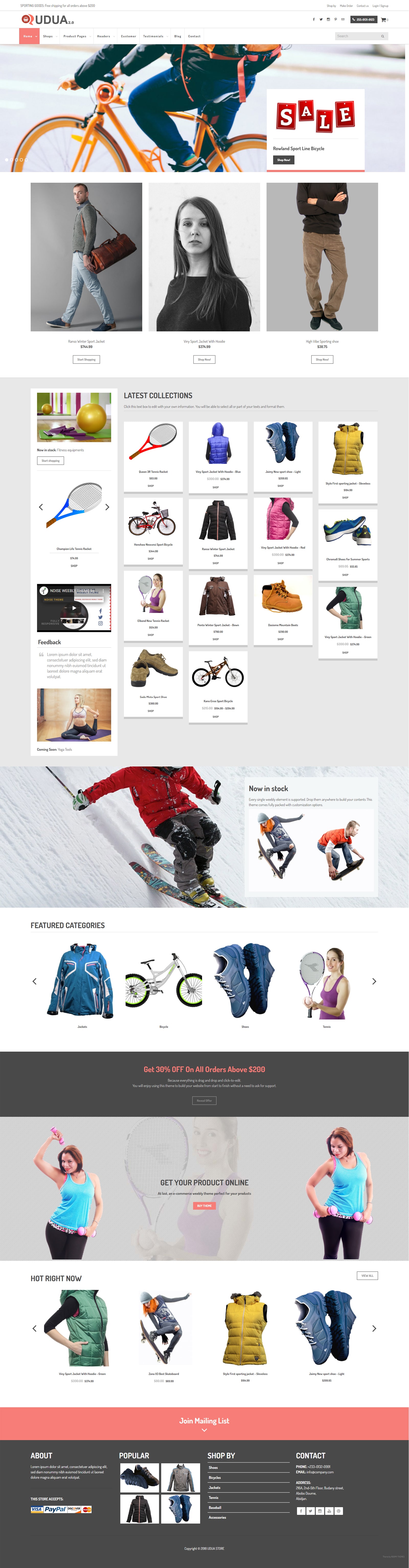weebly store templates - udua theme