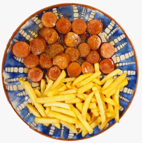 currywurst mit pommes frites﻿