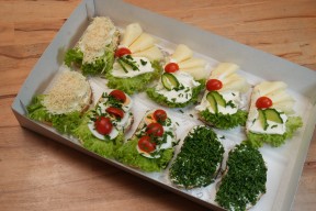 belegte brötchen vegetarische box (20 stück)