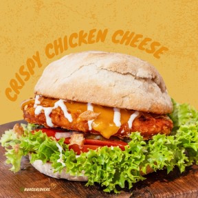 crispy chicken cheese + kl. fries