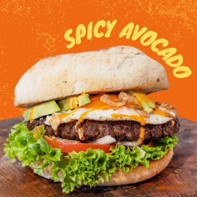 spicy avocado + kl. fries