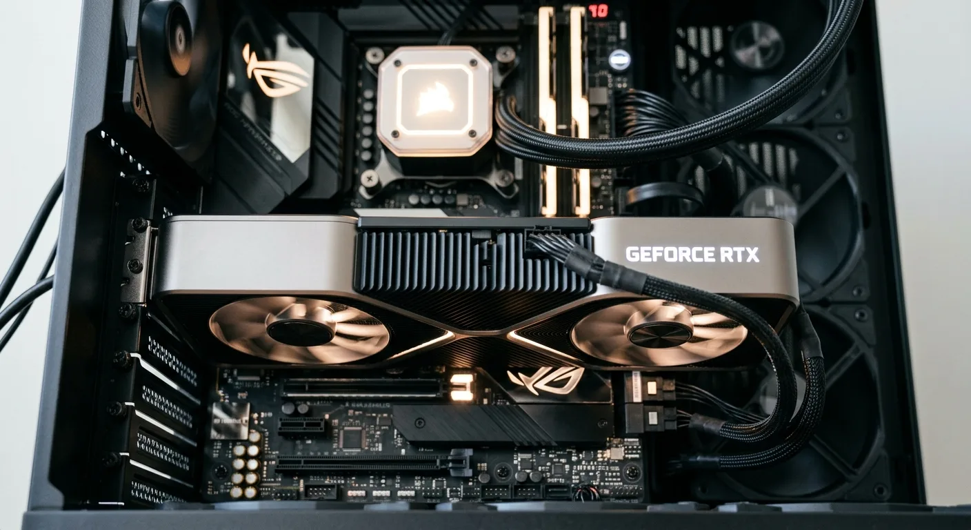 Une carte graphique NVIDIA RTX, cœur de l'inférence locale accélérée pour les agents IA.