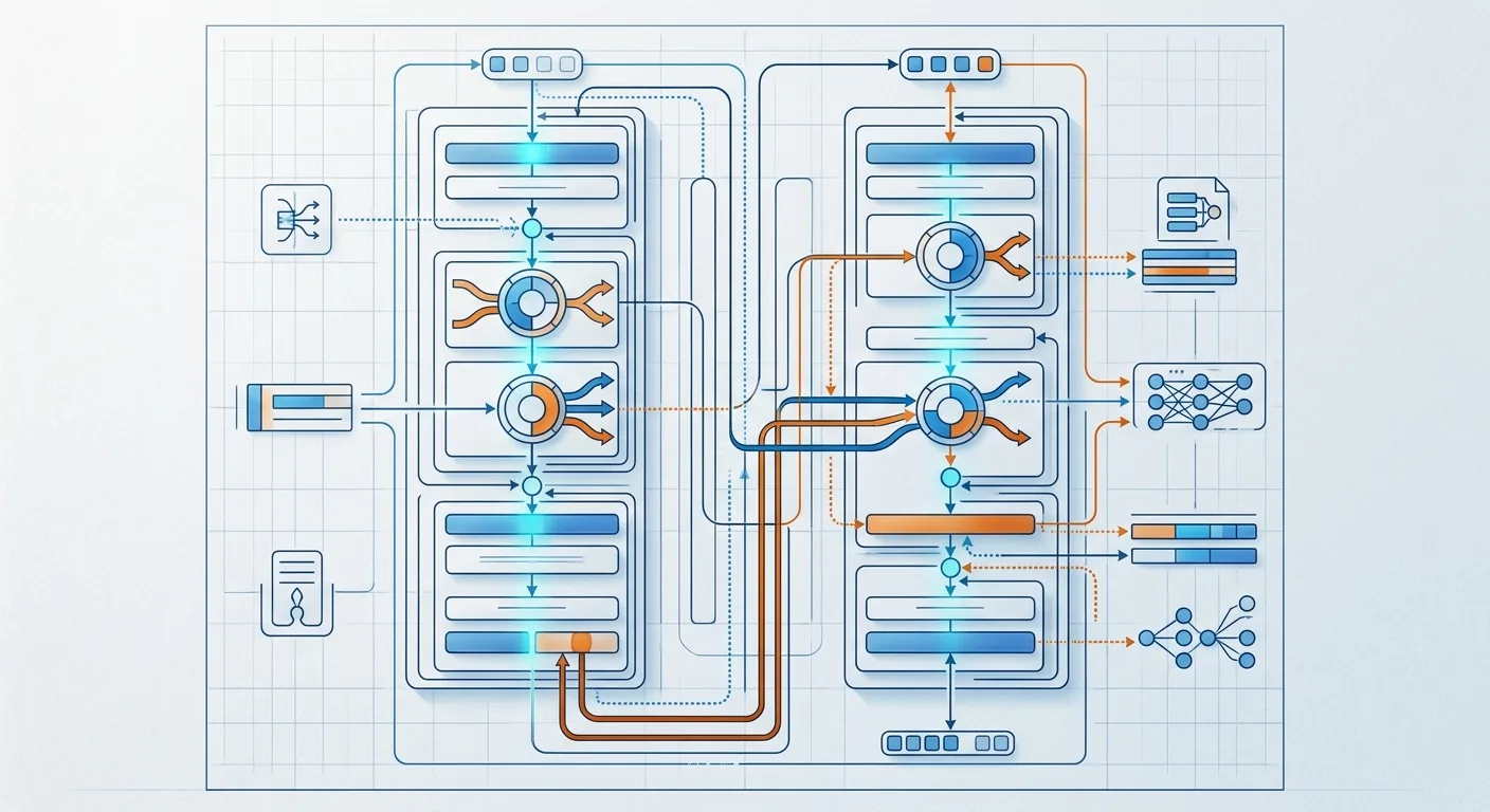 Schéma simplifié de l'architecture CED du DeepSeek-V4.1-Flash, illustrant l'efficacité du KV cache.