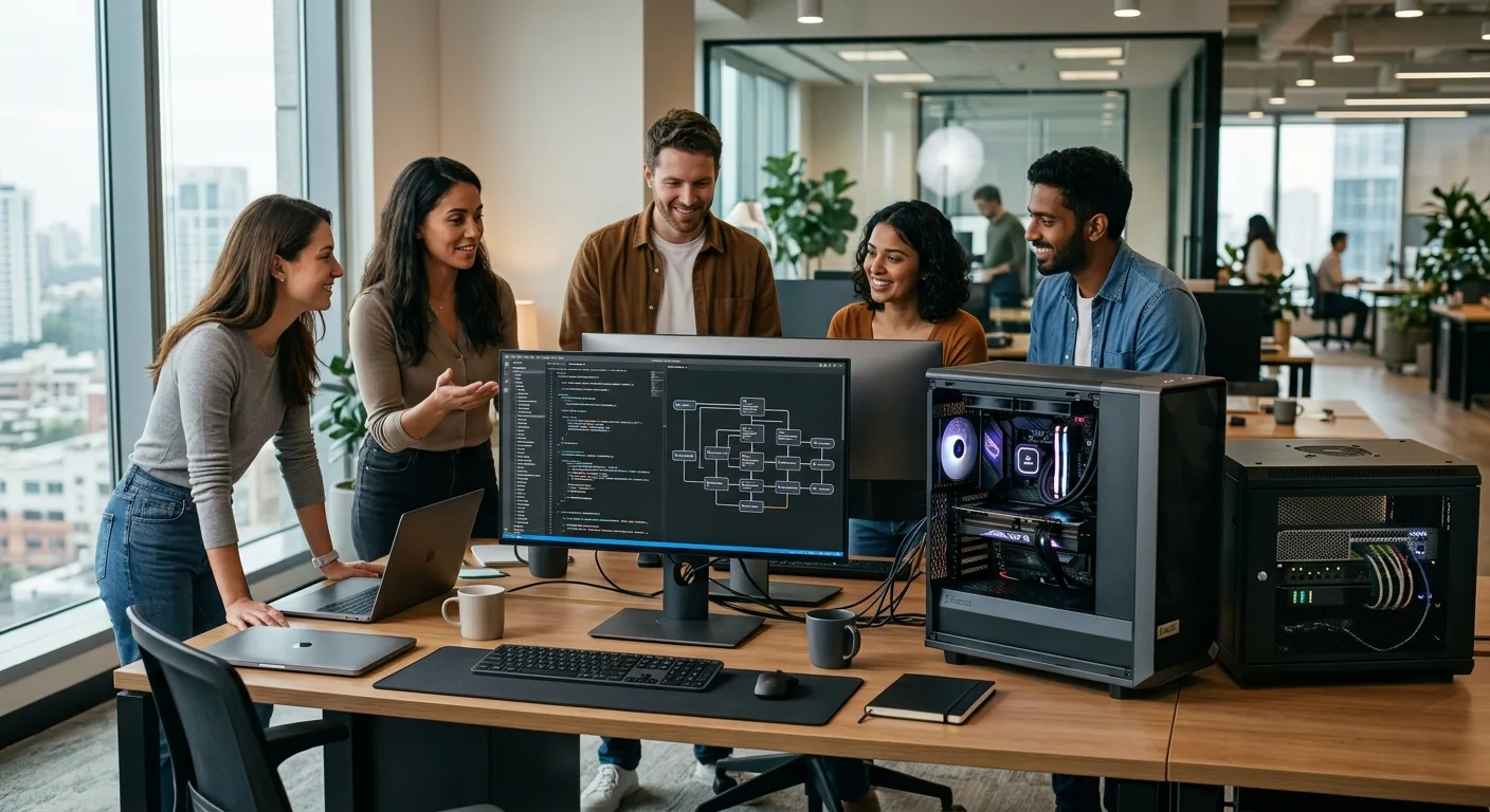 Équipe d'ingénieurs optimisant des workflows agentiques avec DeepSeek-V4.1-Flash en inférence locale.