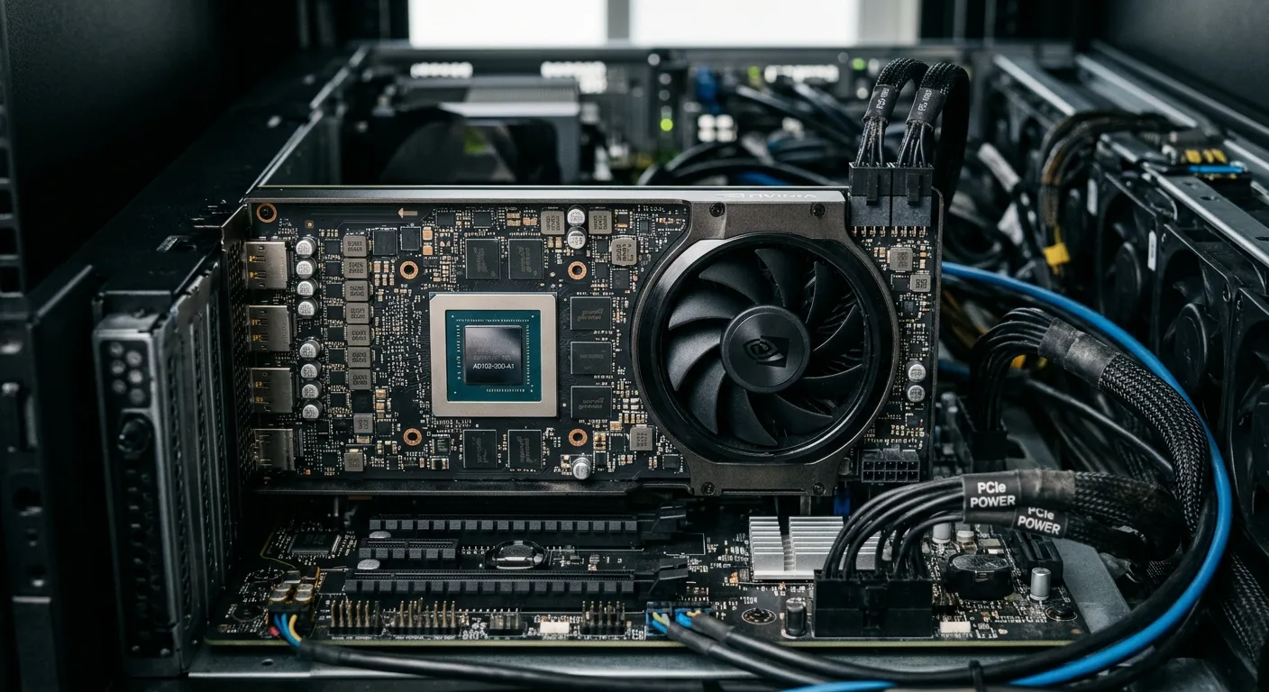 Le cœur de l'inférence locale : un GPU optimisé pour le traitement des modèles de langage.