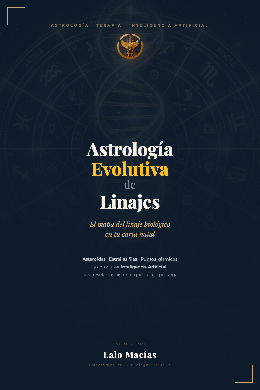 Portada del libro Astrología Evolutiva de Linajes — Lalo Macías
