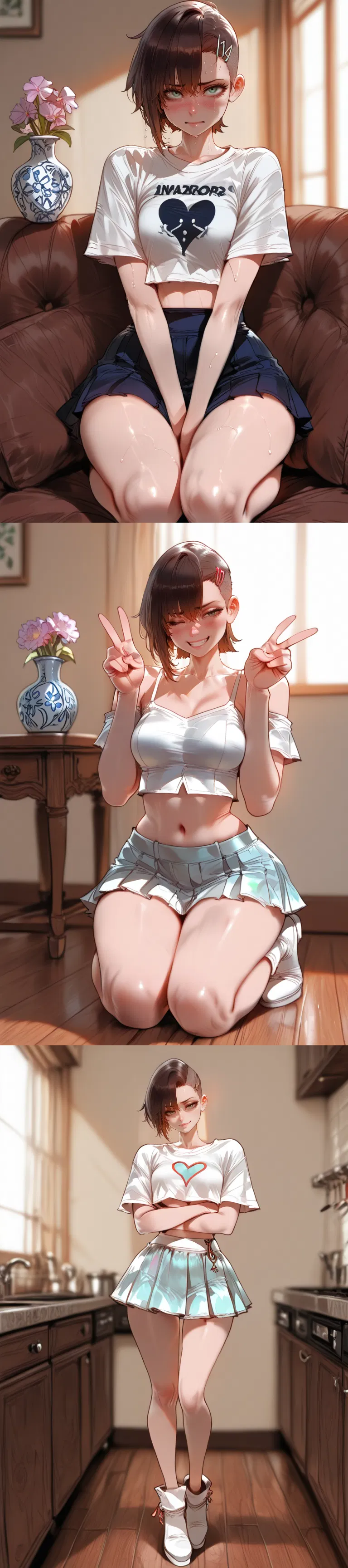 Yuri Hoshino - Your business trip ended a week earlier. Your GF was busy getting impaled... (not eve