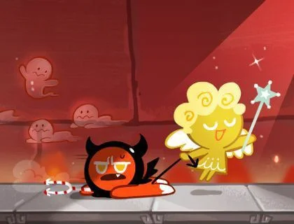 Devil Cookie And Angel Cookie