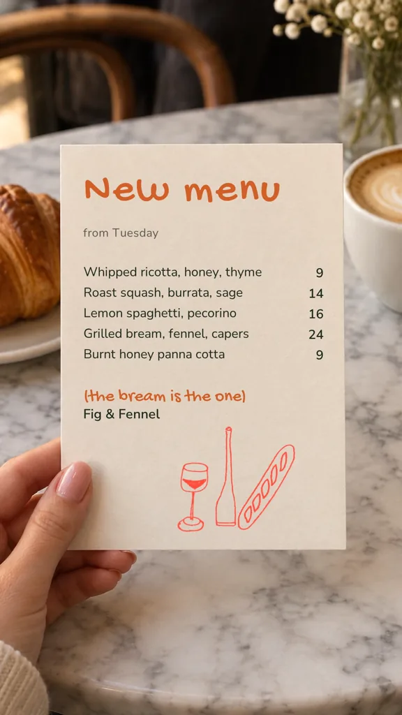 New Menu