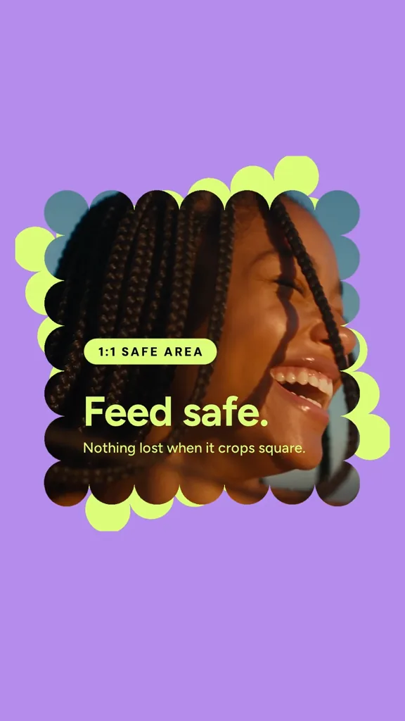 Feed safe square social media video template | Async
