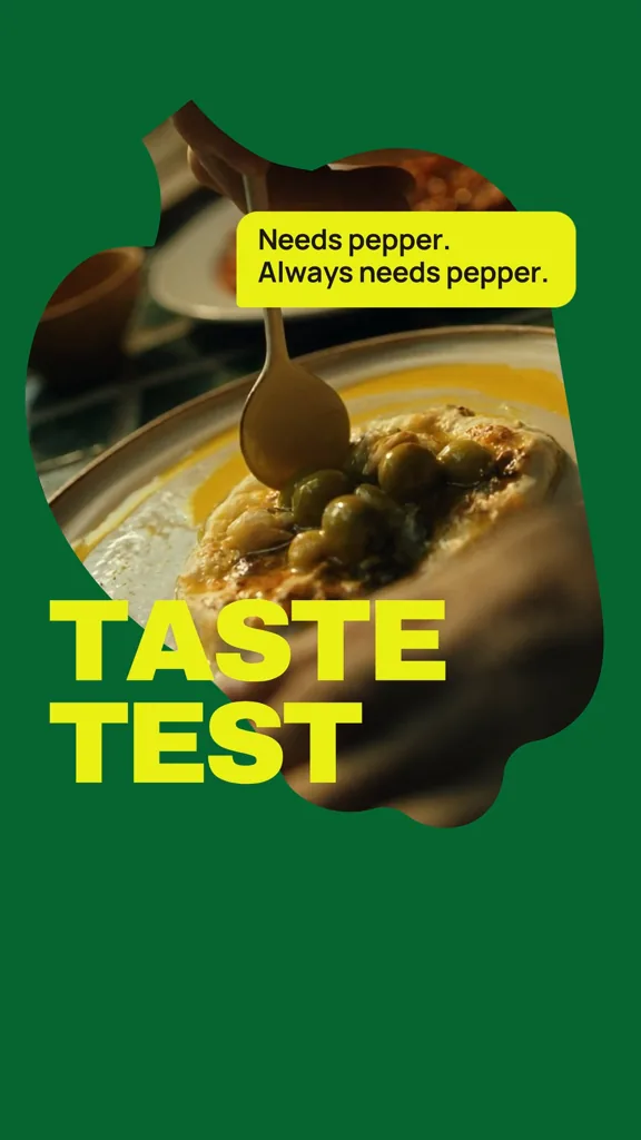Taste test menu showcase video template | Async