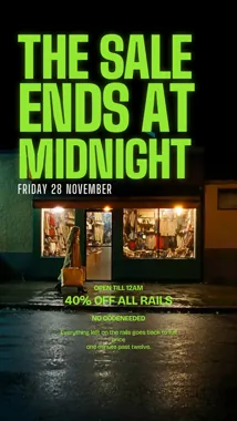 Ends at Midnight