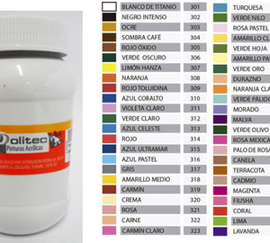 PINTURA ACRILICA 323 CARMIN CLARO 500 ml RODIN