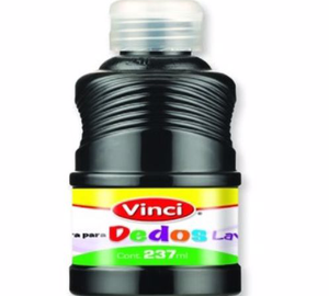 PINTURA DEDOS  NEGRO 237ml VINCI