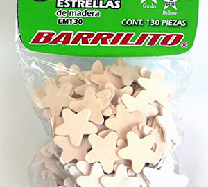 ESTRELLAS DE MADERA (25 GRANDES, 40 MEDIANOS, 65 CHICOS) BARRILITO EM130