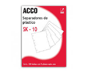 SEPARADOR 1-5 PLASTICO SK-10 ACCO