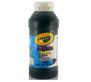 PINTURA TEMPERA 237ml NEGRA CRAYOLA