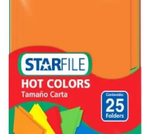 FOLDER CARTA NARANJA BITONO STARFILE