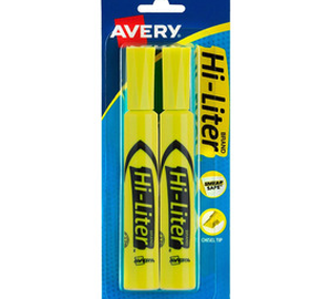 RESALTADOR FLUORESCENTE HI-LITER 2pz AVERY