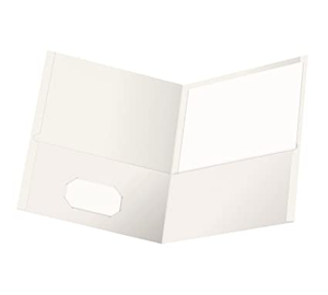 FOLDER LAMINADO CARTA DOS BOLSILLOS BLANCO OXFORD