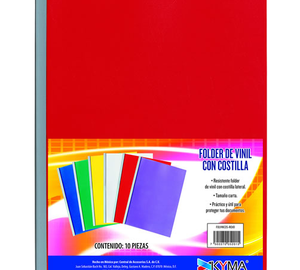 FOLDER COSTILLA CARTA ROJO CARTA  KYMA