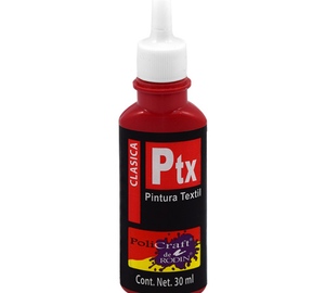 PINTURA TEXTIL 30ml CLASICA ROJO RODIN