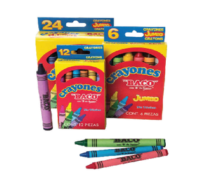 CRAYONES ESTANDAR C/6 BACO