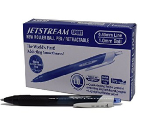 BOLIGRAFO 1.0mm JETSTREAM UNI-BALL AZUL BEROL