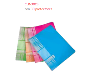 CARPETA CARTA CON 30 PROTECTOR HOJA CLB-30CS MAE