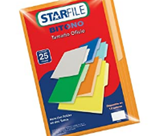 FOLDER OFICIO NARANJA 25pz BITONO