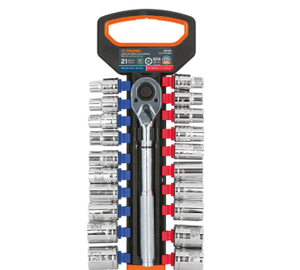 JUEGO DADOS 1/2"  MM Y STD 21PZA 103110 TRUPER