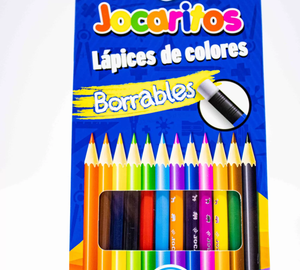 LAPICES DE COLORES BORRABLES 12pz JOCARITOS